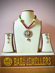 Silver Necklace with earrings