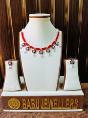 Silver Necklace with Earrings