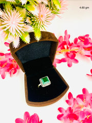 Silver Cutstone Ring