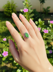 Silver Cutstone Ring