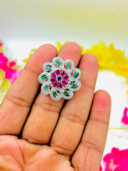 Silver Multicolour Ring