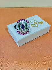 Silver Multicolour Ring