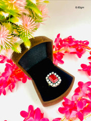 Silver Cutstone Ring