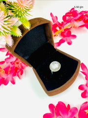 Silver Cutstone Ring