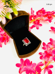 Silver Cutstone Ring