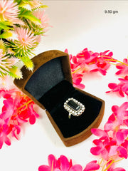 Silver Cutstone Ring