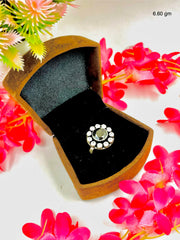 Silver Cutstone Ring